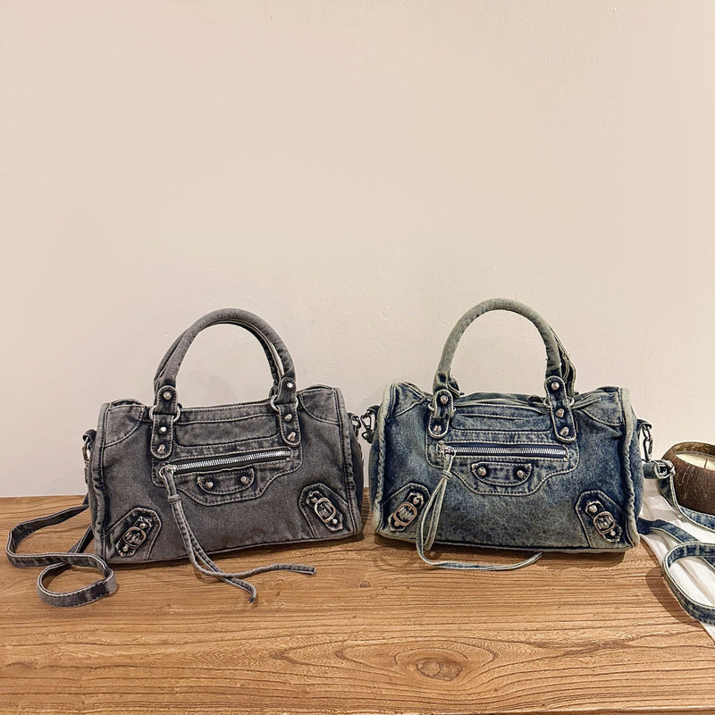 Retro Denim Locomotive Bag - Spice Girl Messenger Bag