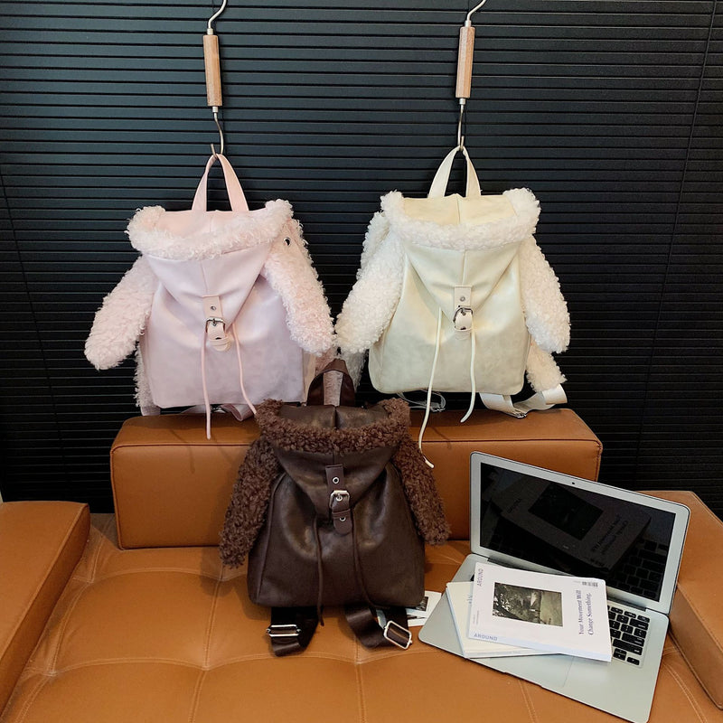 Cute Cartoon Rabbit Women's Backpack Fashion Commuter Bag