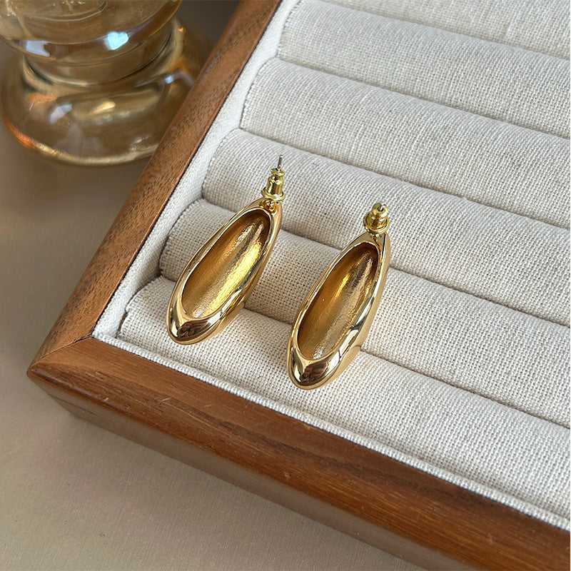 Water Drop Stud Earrings - Niche Design, Versatile Fashion Jewelry