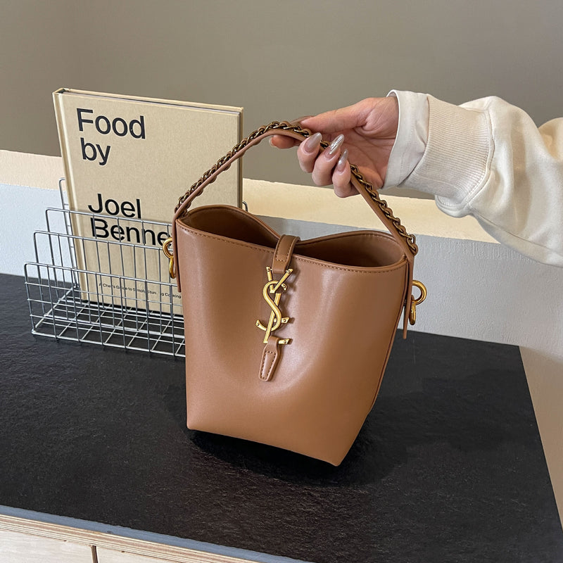 Chain Bucket Bag Women's Luxury Shoulder Crossbody Handbag