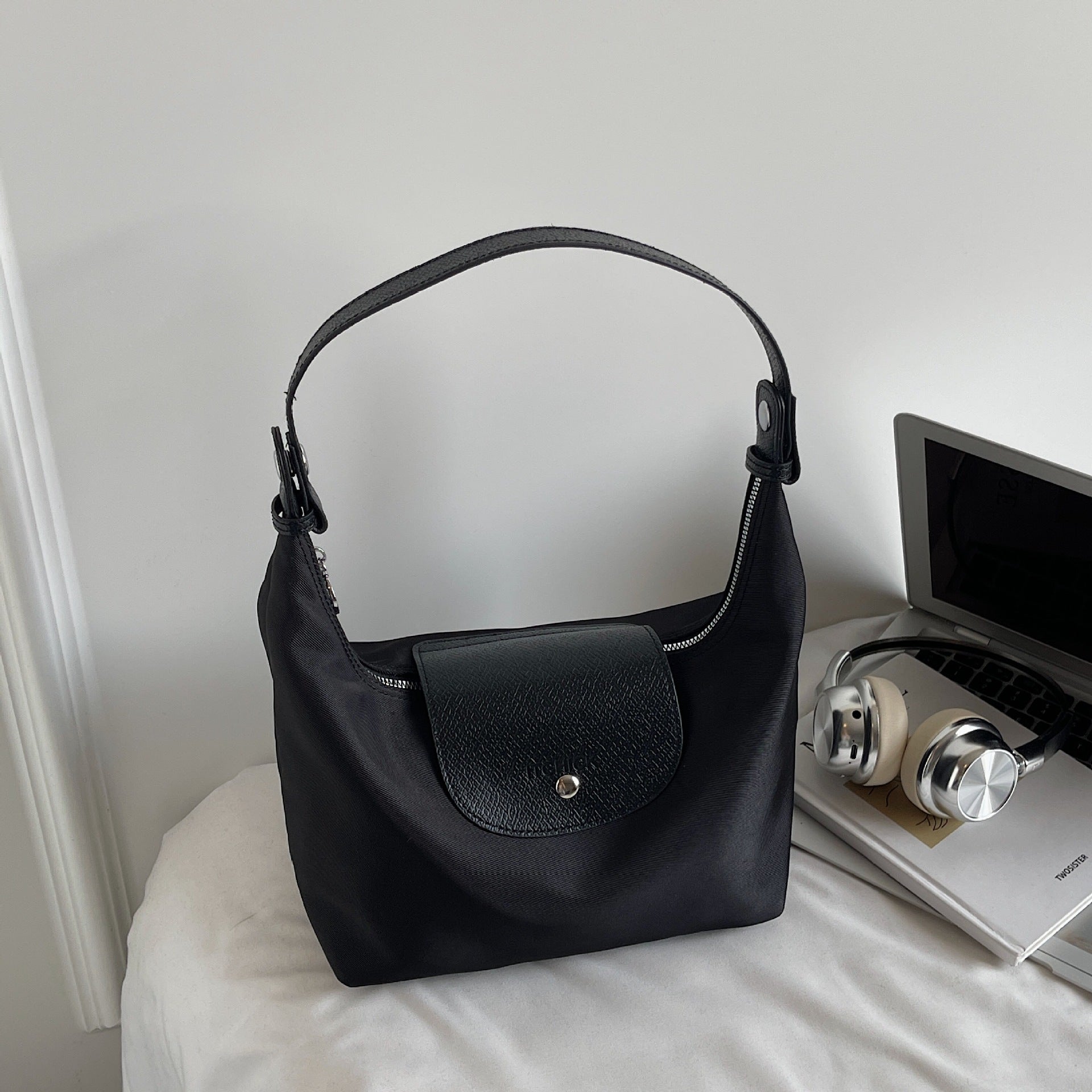 Waterproof Nylon Dumpling Crossbody Shoulder Commuter Bag