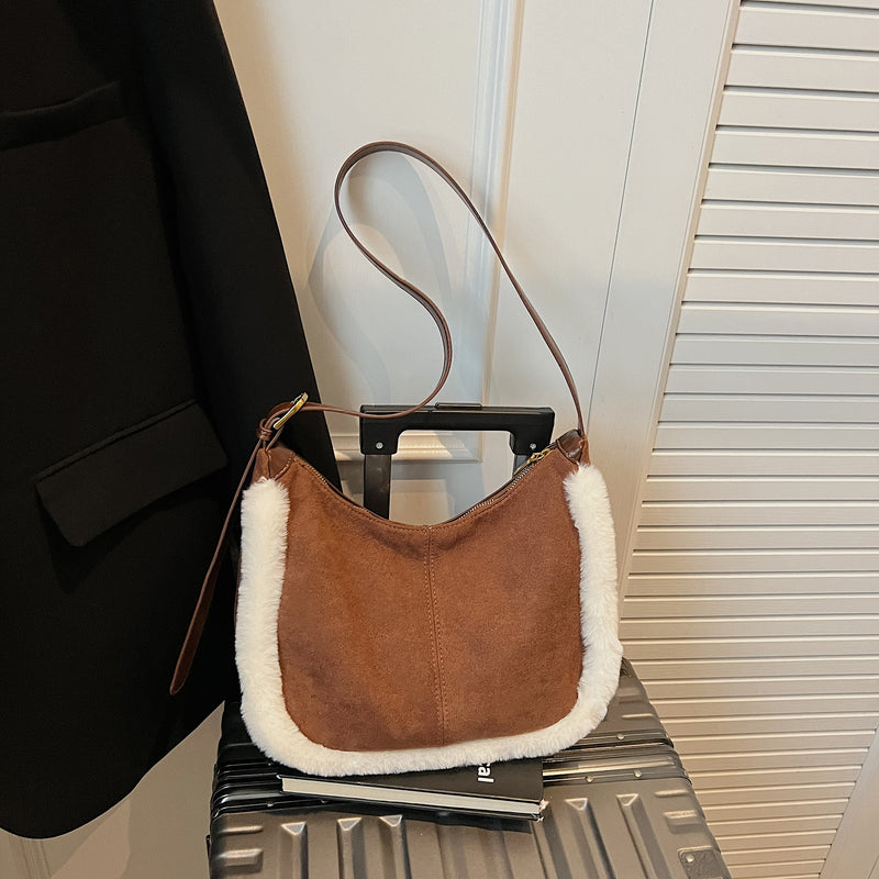 Retro Matte Messenger Bag Large Capacity Casual Shoulder Bag
