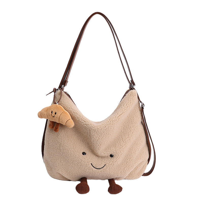 Cute Cartoon Plush Backpack - Versatile Tote Bag