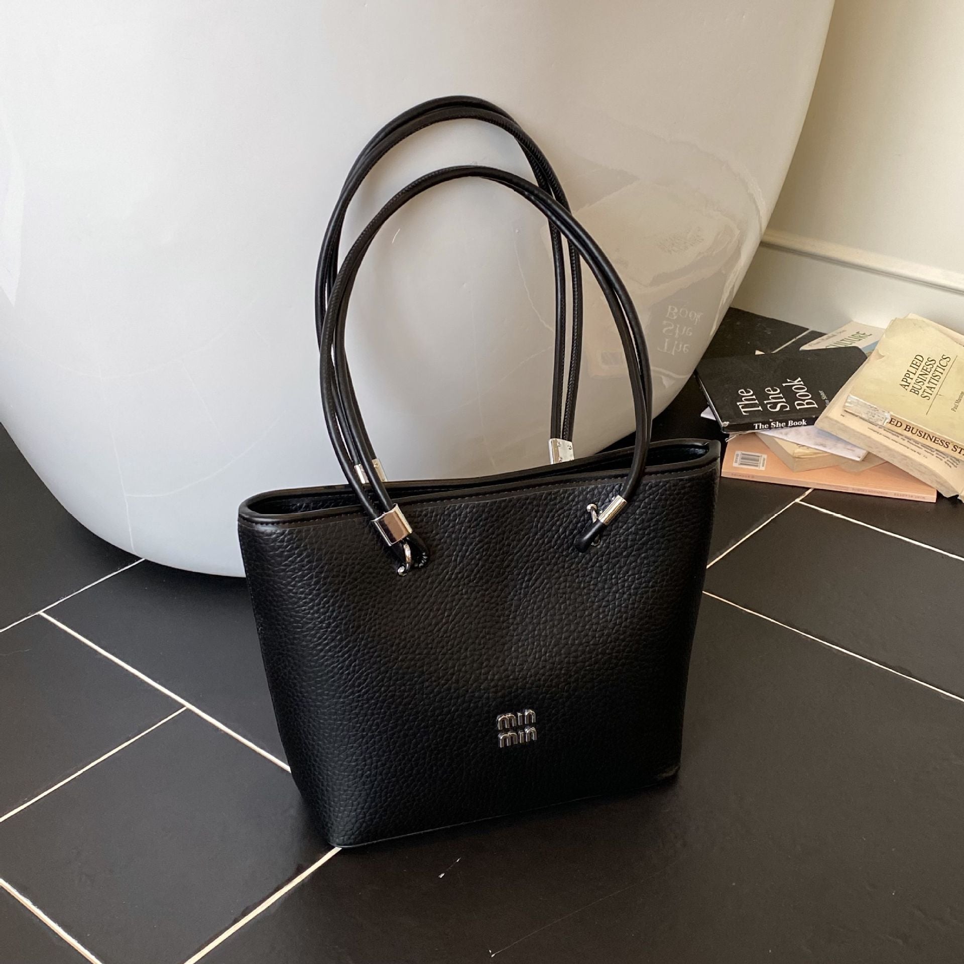 Light Luxury Large Capacity Fashion Splicing Tote Shoulder Bag
