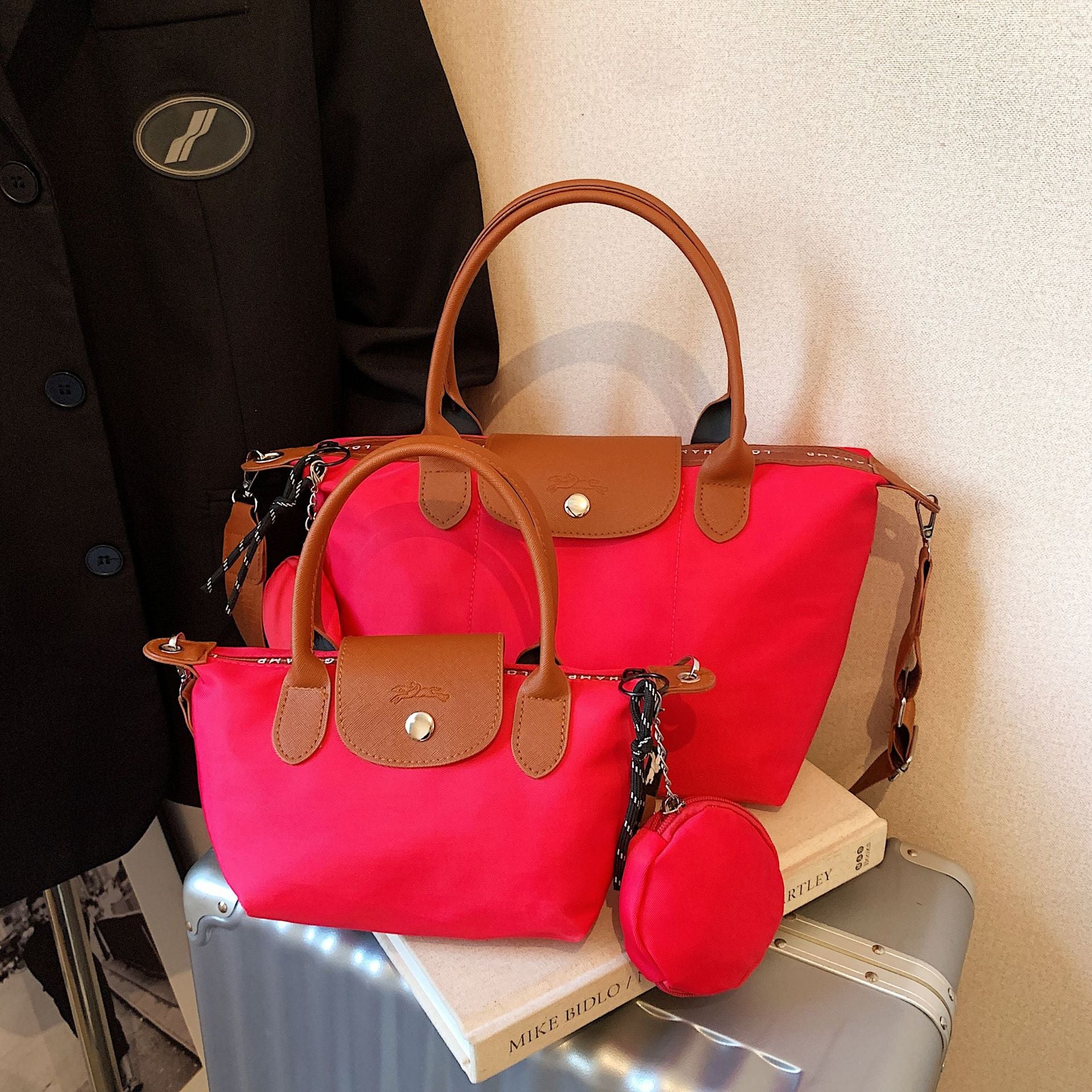 Simple Nylon Dragon Dumpling Bag Versatile Shoulder Handbag