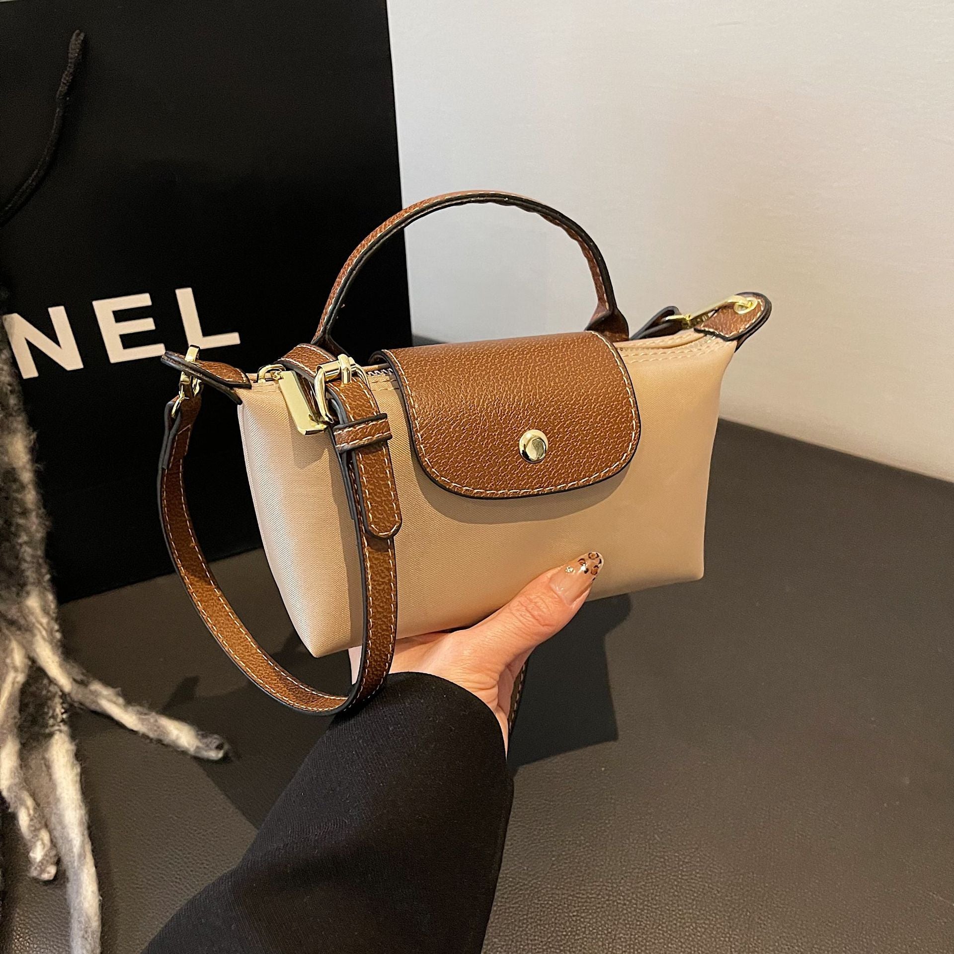 Oxford Bronze Mini Crossbody Shoulder Bag Casual Handbag