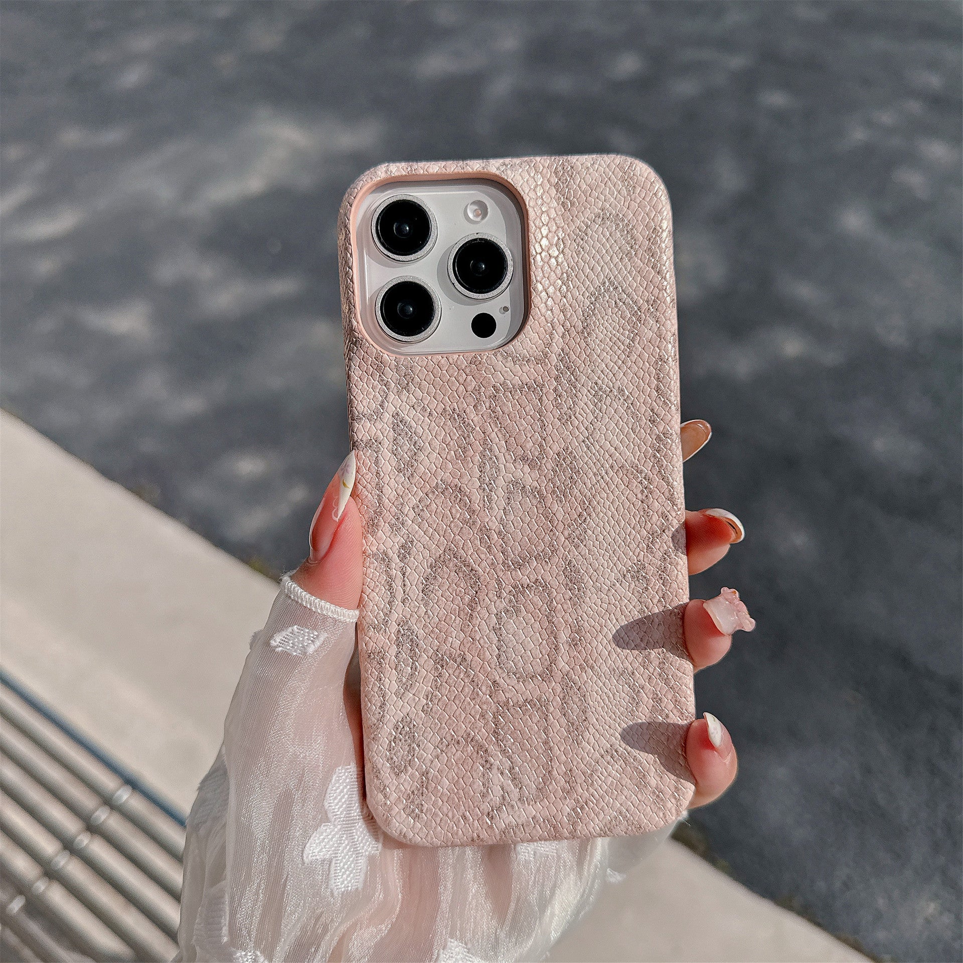 Light Luxury Python Leather iPhone 17 Pro Max Phone Case