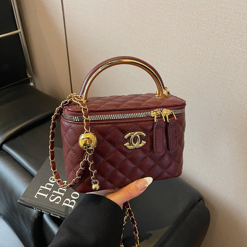 Women's Small Square Chain Shoulder Bag Rhombus Messenger