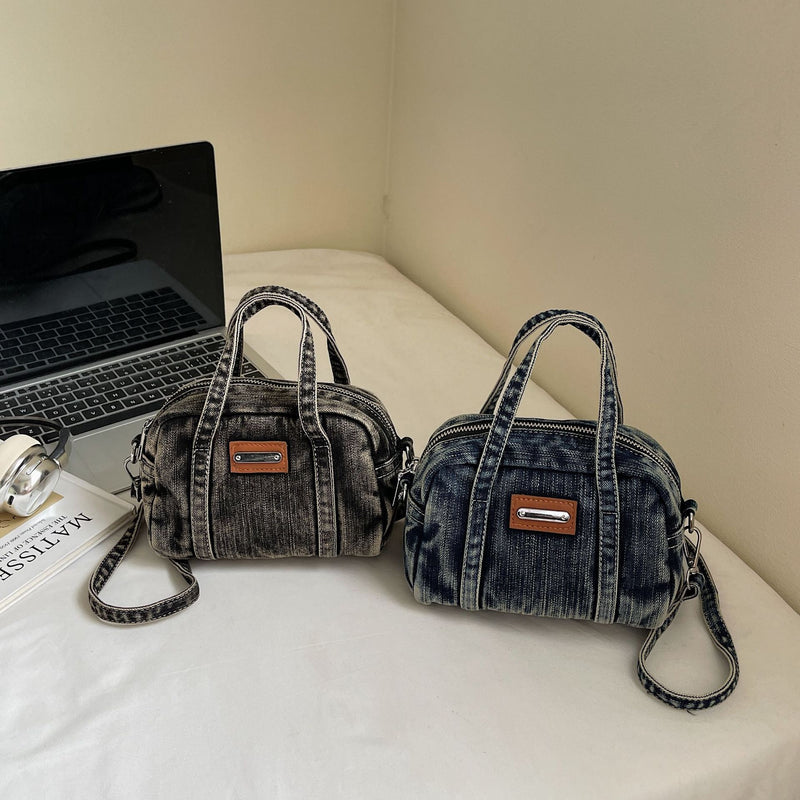 Denim Small Square Messenger Bag Female Portable Pillow Bag