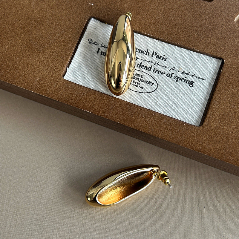 Water Drop Stud Earrings - Niche Design, Versatile Fashion Jewelry