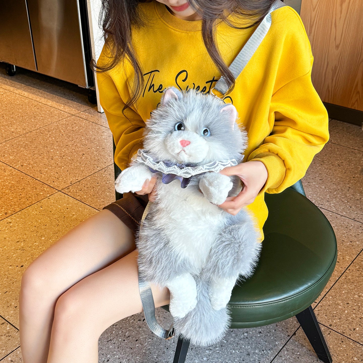 Muppet Cat Plush Doll Backpack Cute Fashion Versatile