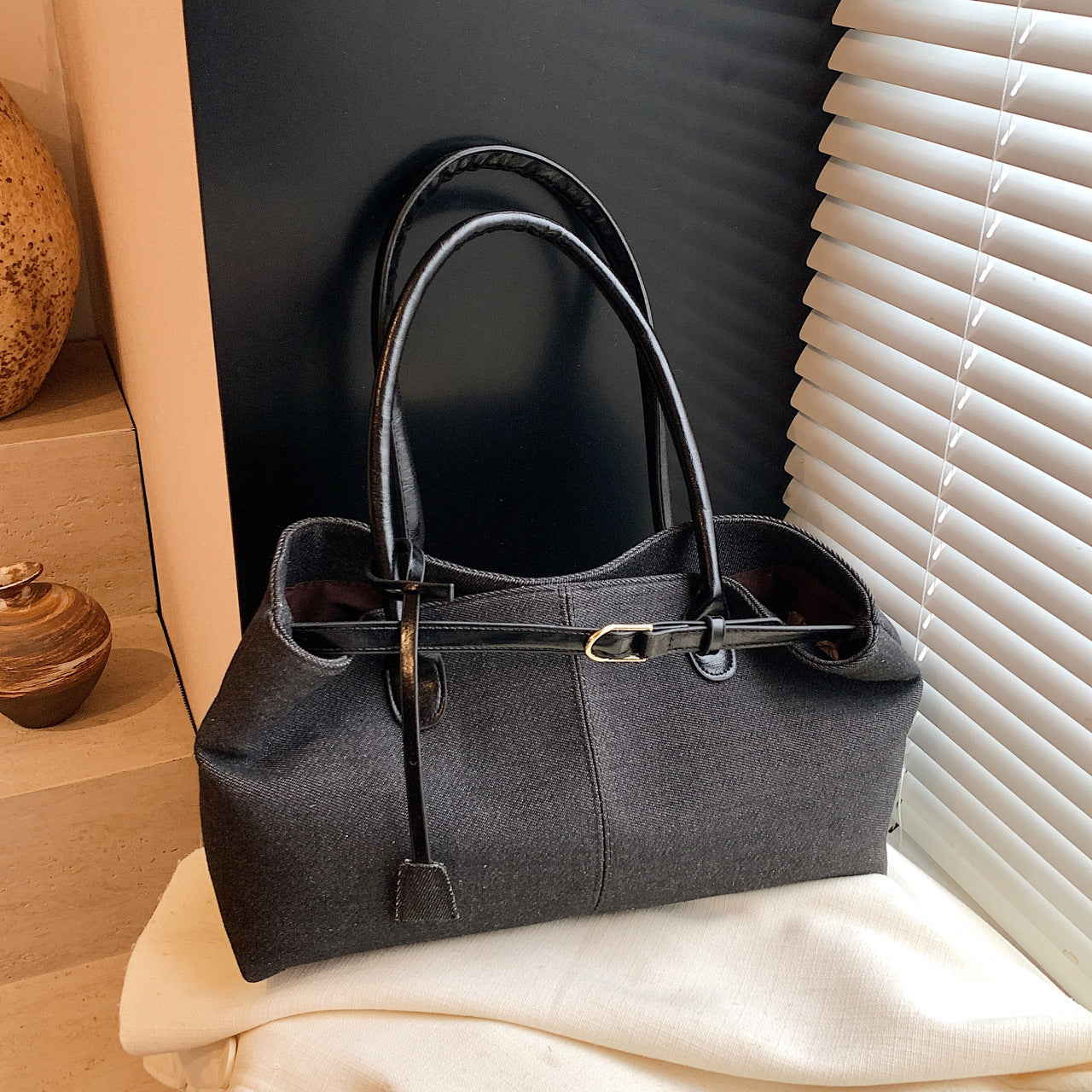 Denim Large-Capacity Tote Bag Women's Shoulder Handbag