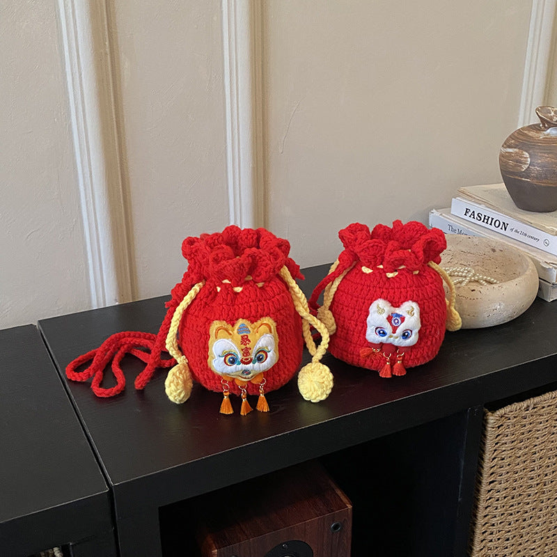 Cute Tiger Wool Crochet Lucky Bag Accessories