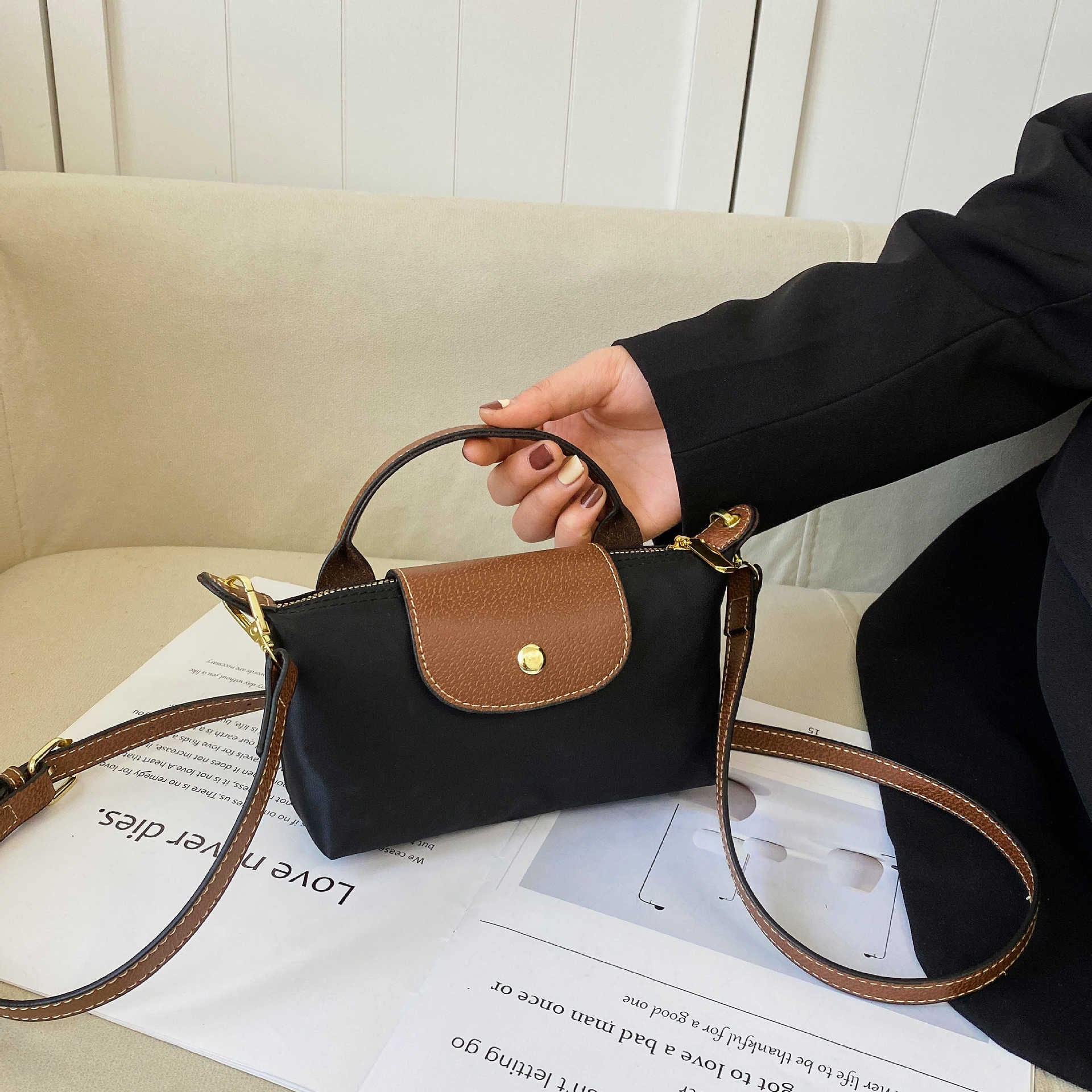 Nylon Mini Dumpling Shoulder Crossbody Messenger Handbag