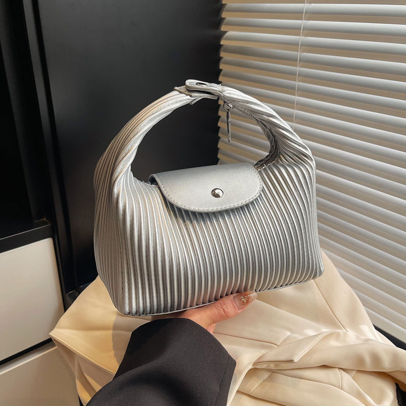 Messenger Bag Women Pleated Shoulder Handbag Trendy Versatile