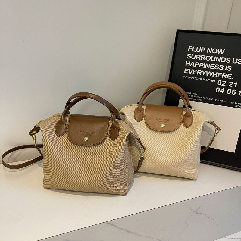 Oxford Cloth Dragon Dumpling Shoulder Bag Trendy Splicing
