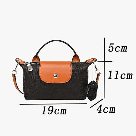Genuine Leather Dragon Dumpling Crossbody Shoulder Bag