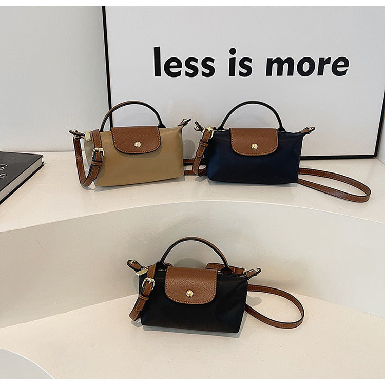 Retro Dragon Shoulder Crossbody Nylon Dumpling Bag for Women
