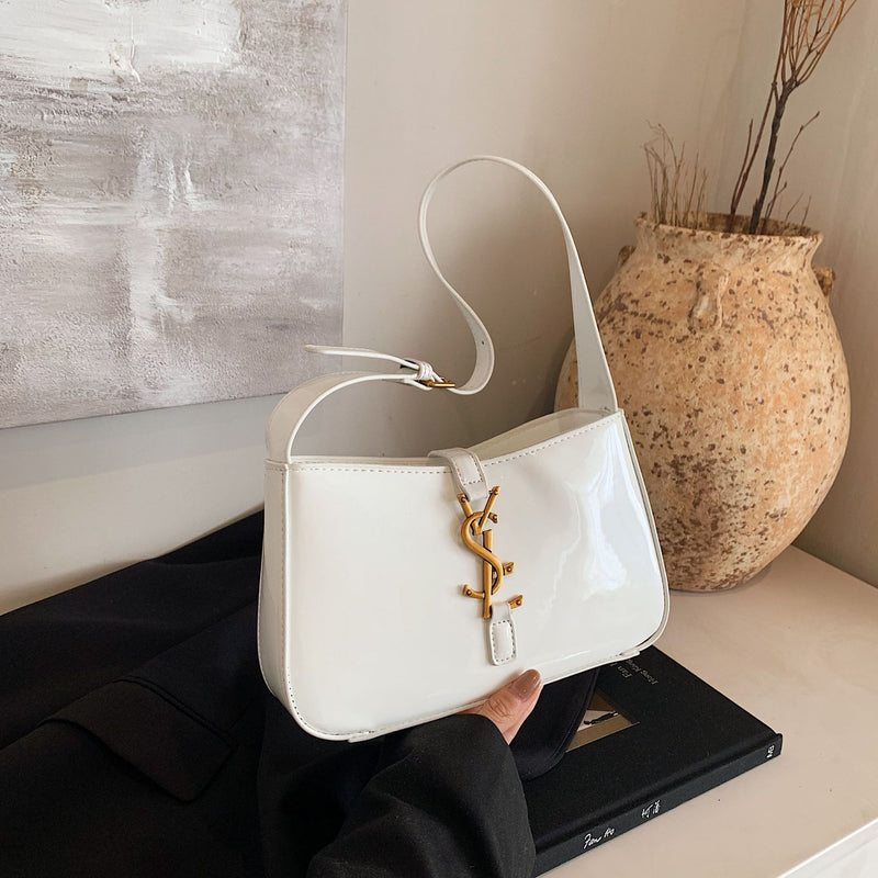 Premium Leather Baguette Shoulder Bag for Women