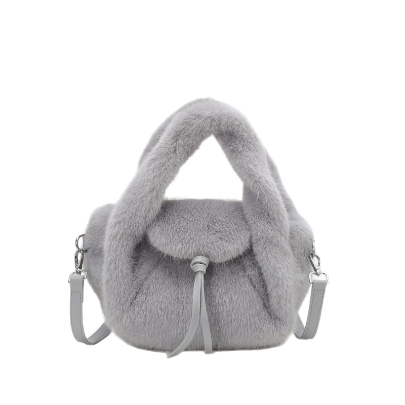 Versatile Portable Small Bag - Simple Plush Fashion Shoulder Bag