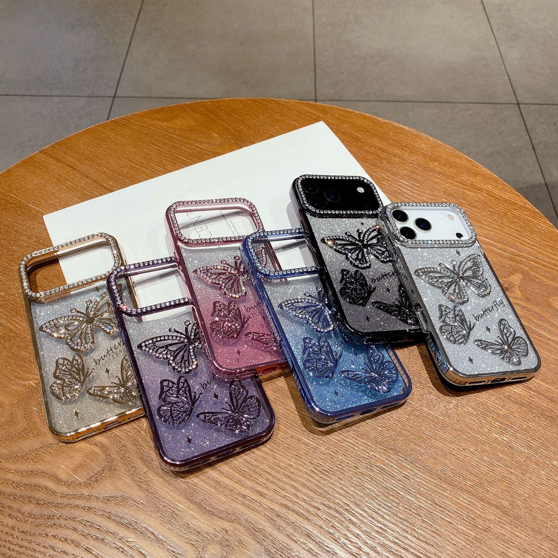Hot-Selling Glitter Butterfly Drill Case for iPhone 17 Pro