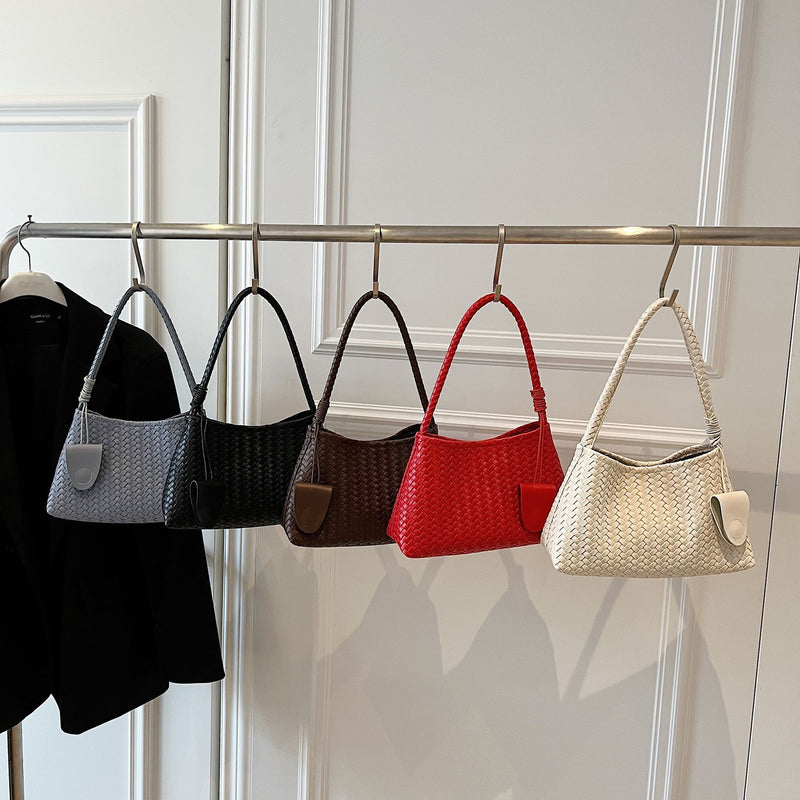 Niche Hand-Woven Underarm Bag for Women - Large Capacity Casual Shoulder Bag