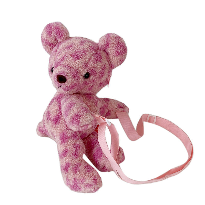 Large Capacity Plush Bear Backpack Trendy Shoulder Bag