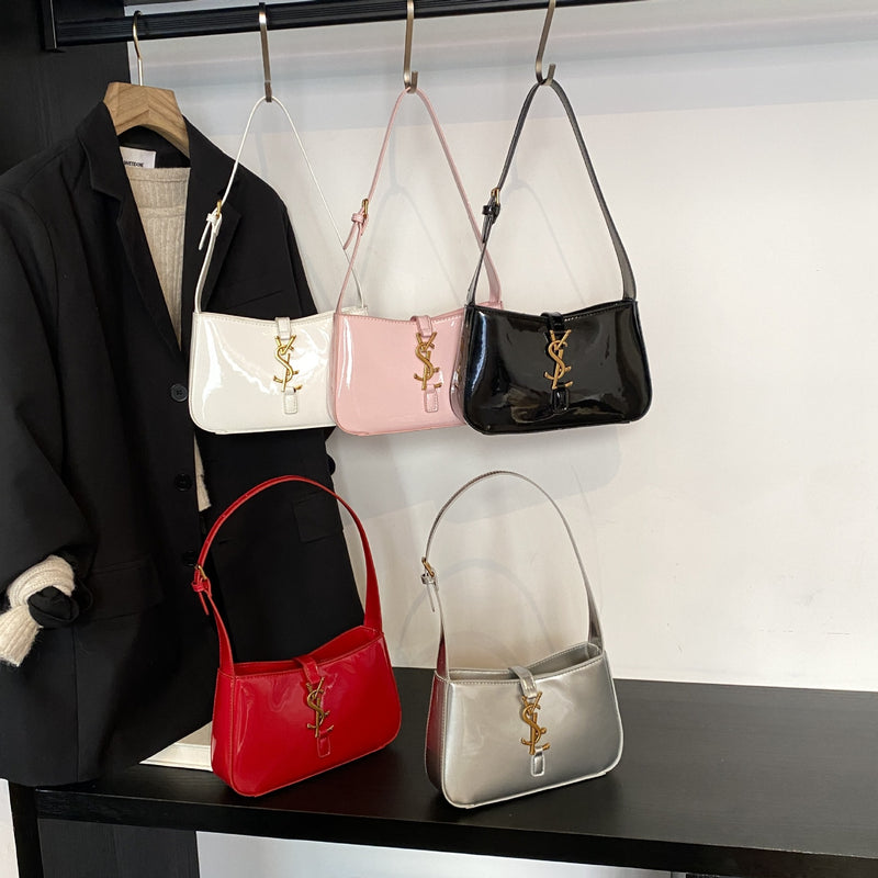 Premium Leather Baguette Shoulder Bag for Women
