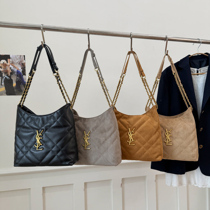 Poplar Forest Fragrant Wind Diamond Chain Shoulder Tote Bag