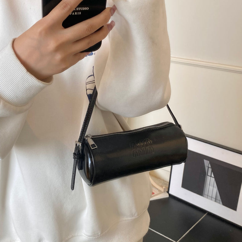 Luxury Retro Cylinder Shoulder Crossbody Bag for Women