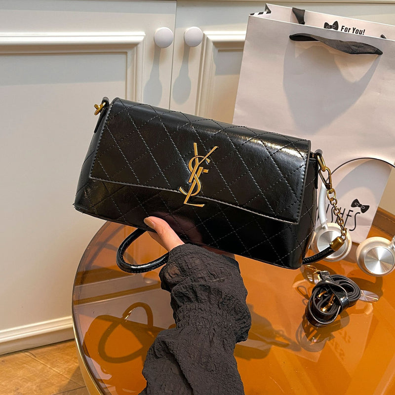 Poplar Forest Rhombus Shoulder Bag Retro Luxury Messenger