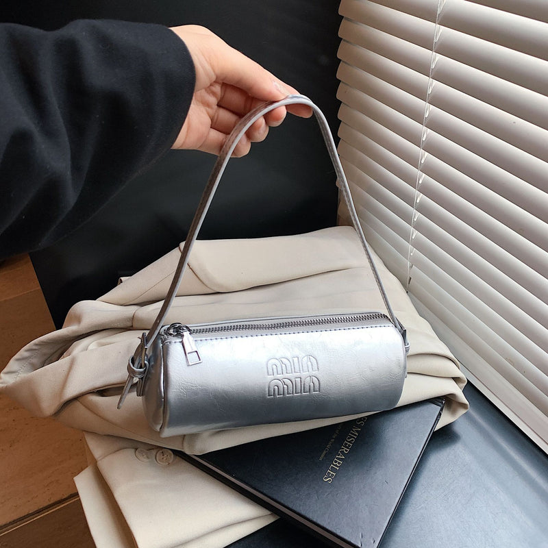 Luxury Retro Cylinder Shoulder Crossbody Bag for Women