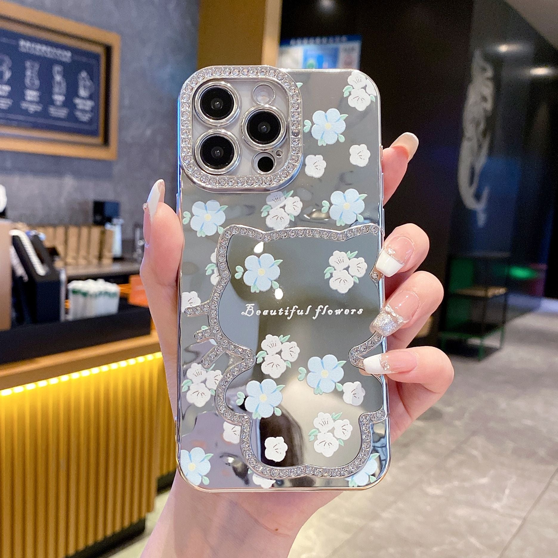 Laser Butterfly Diamond Mirror iPhone 17 Pro Max Case