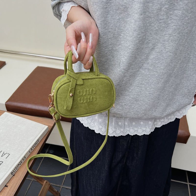 Vintage Miu Mini Bowling Bag Casual Shoulder Messenger Bag