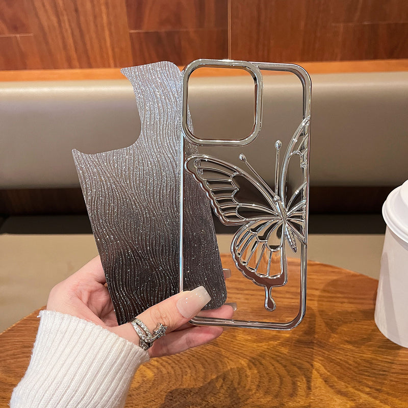 Three-Dimensional Quicksand Butterfly iPhone Case Anti-Fingerprint