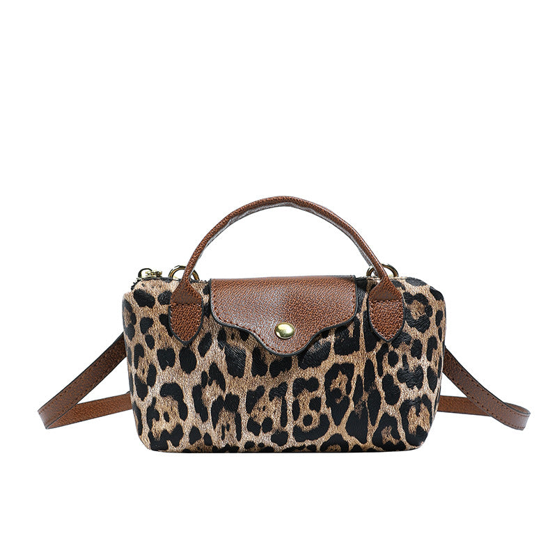 Leopard Print Shoulder Bag Retro Messenger Handbag