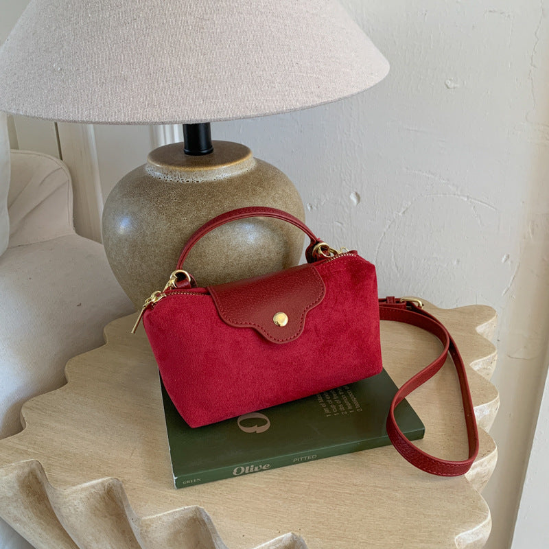 Suede Dumpling Shoulder Bag Women's Crossbody Handbag