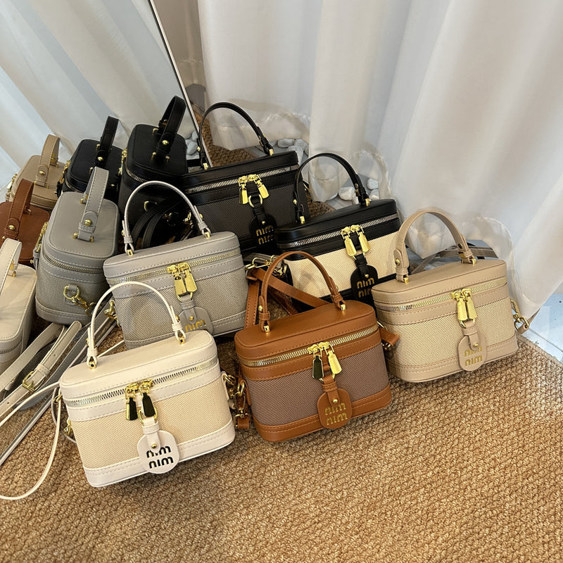 Light Luxury Retro Crossbody Shoulder Bag Contrasting Color