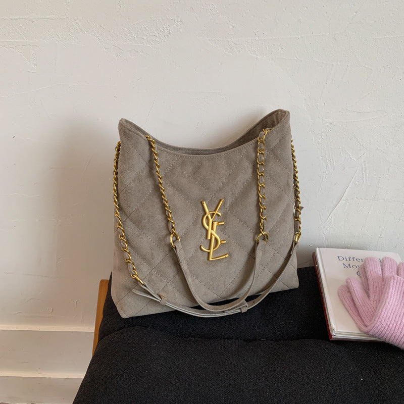 Poplar Forest Fragrant Wind Diamond Chain Shoulder Tote Bag