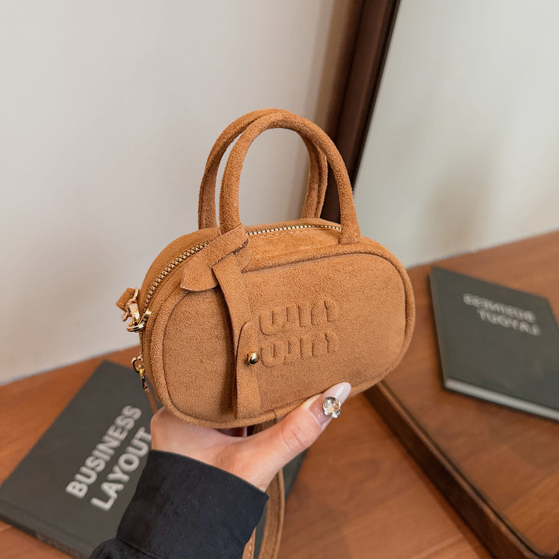 Vintage Miu Mini Bowling Bag Casual Shoulder Messenger Bag