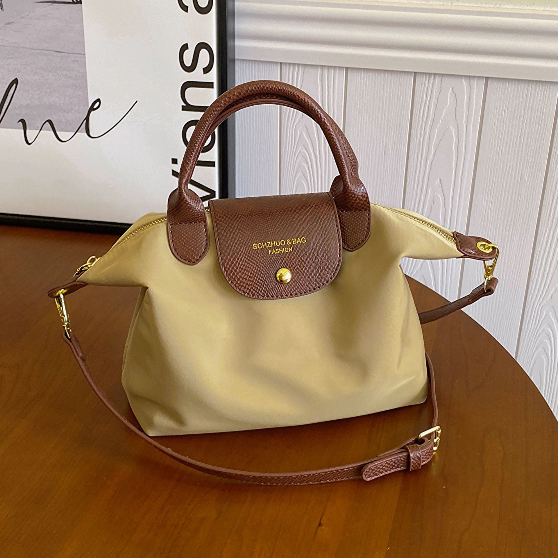 Oxford Cloth Dumpling Bag Women Splicing Messenger Handbag