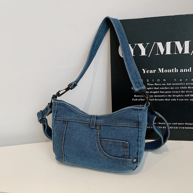 Literary Artistic Mori Denim Small Satchel Casual Retro Shoulder Bag
