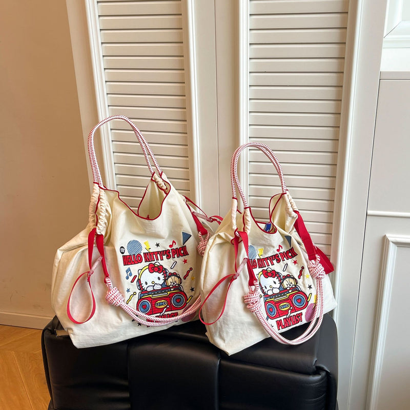 Embroidered Cat Handbag Women's Shoulder Bag Shopping Bag
