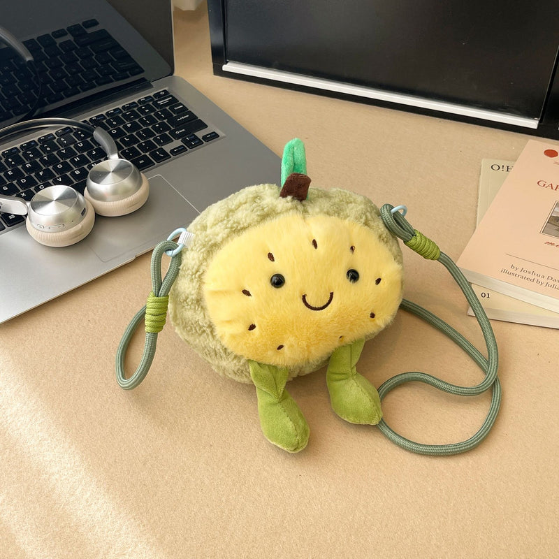 Cartoon Cute Fruit Plush Shoulder Bag Fashion Handbag