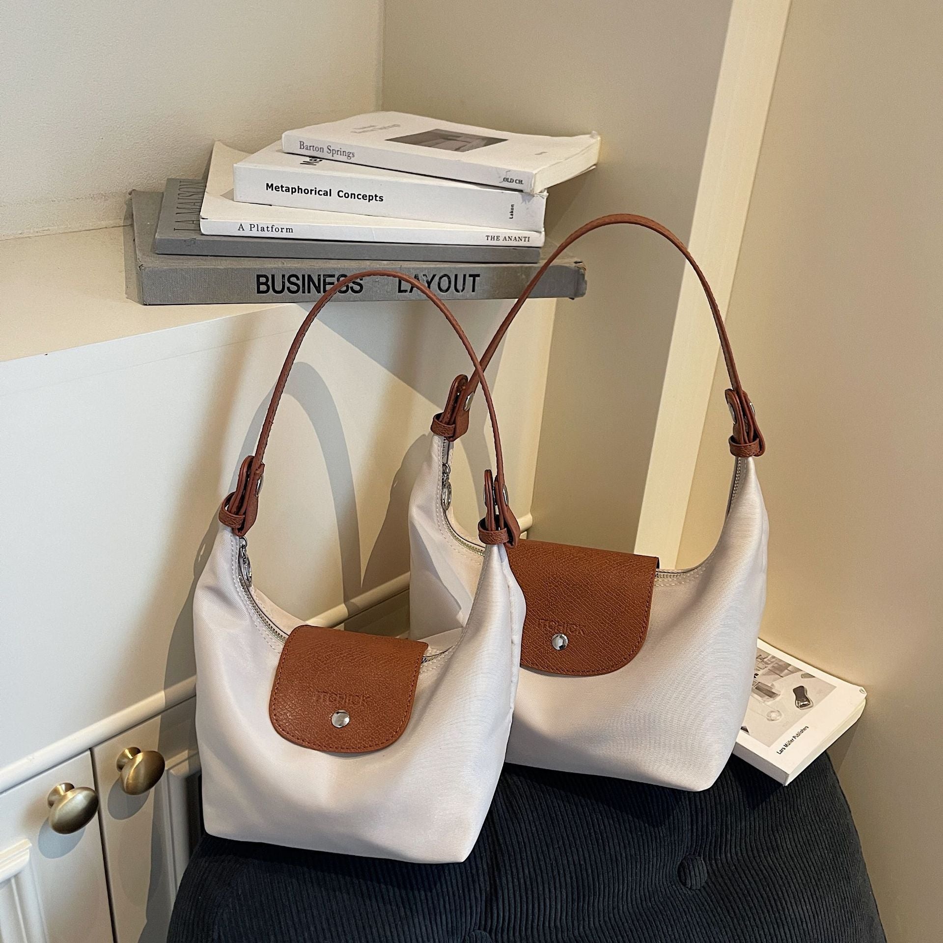 Waterproof Nylon Dumpling Crossbody Shoulder Commuter Bag