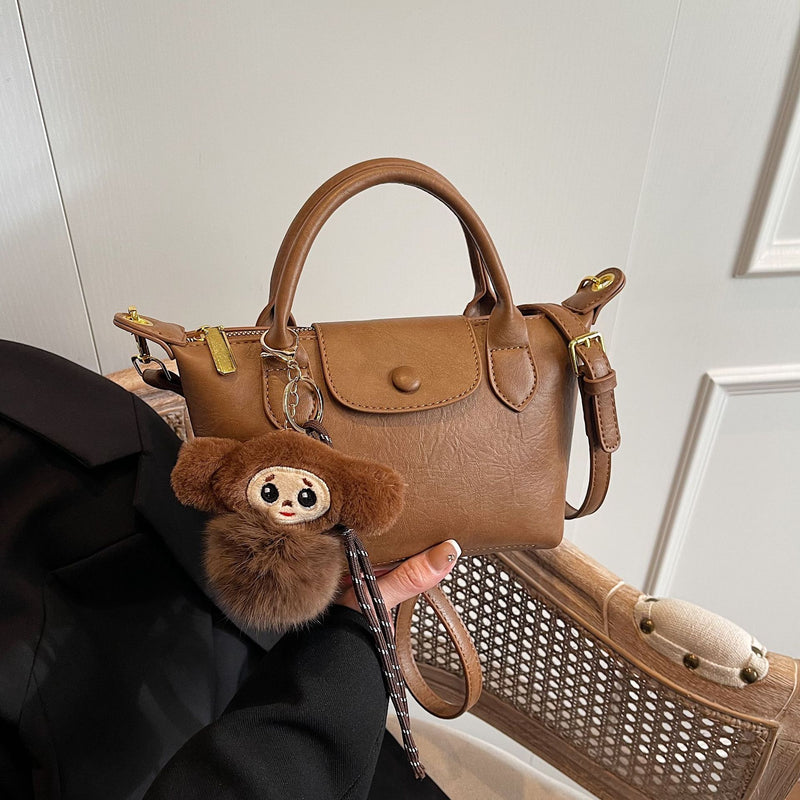 Simple Pleated PU Dumpling Bag Luxury Shoulder Handbag