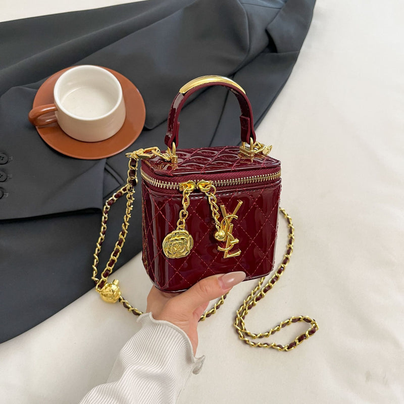 Light Luxury Embroidery Chain Crossbody Square Bag for Women