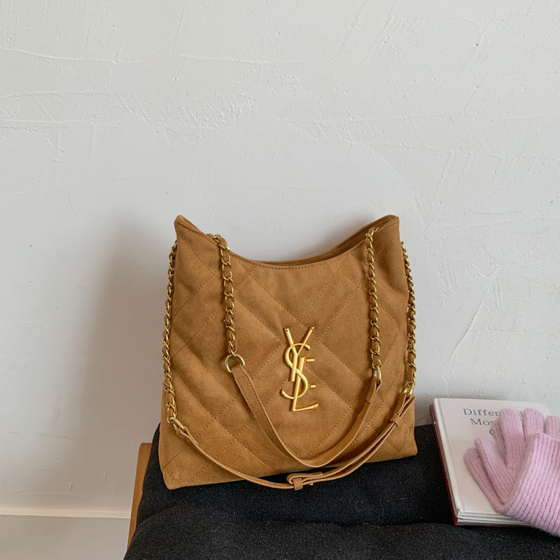 Poplar Forest Fragrant Wind Diamond Chain Shoulder Tote Bag