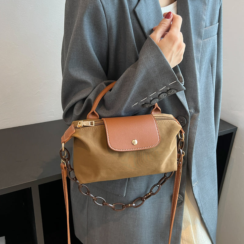 Retro Nylon Dragon Dumpling Shoulder Messenger Bag