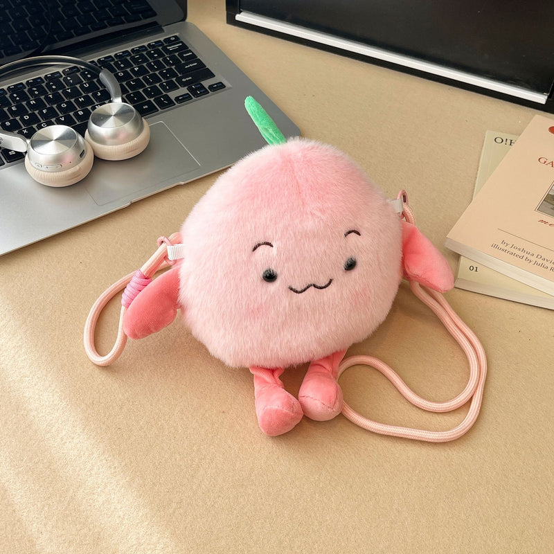 Cartoon Cute Fruit Plush Shoulder Bag Fashion Handbag